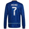 Camiseta de fútbol Manga Larga Real Madrid Eden Hazard 7 Segunda Equipación 2021/22 - Hombre